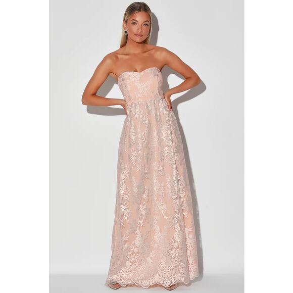 Lulus Lace White Maxi Dress - Picture 1 of 7
